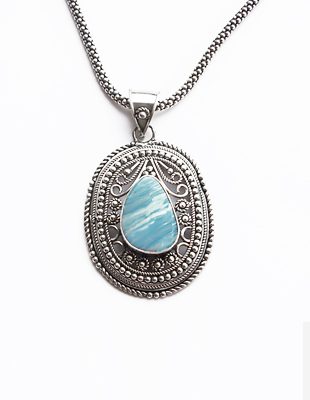 Opal and Silver Necklace