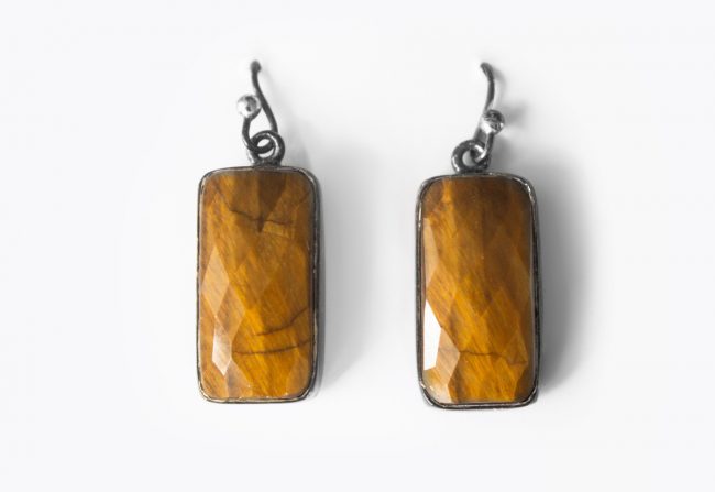 Tiger Eye Earrings Gifted Unique