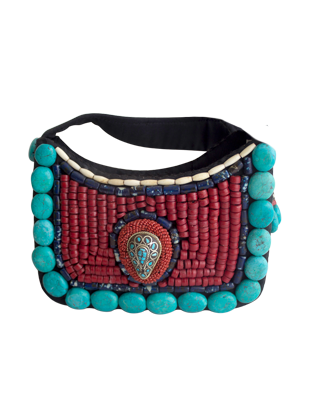 Red Beaded purse