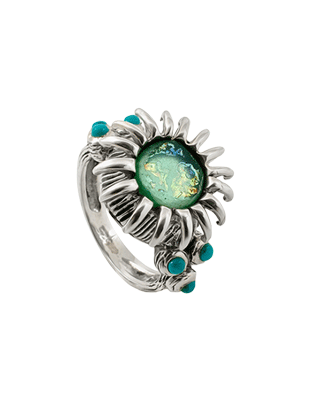 Flower sterling ring