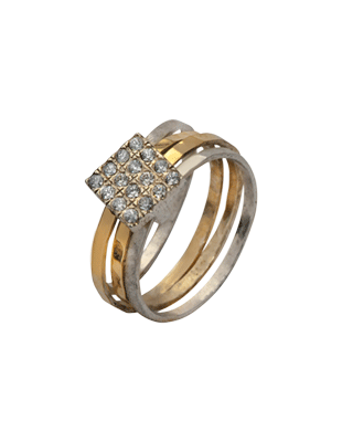 Silver, gold and CV ring