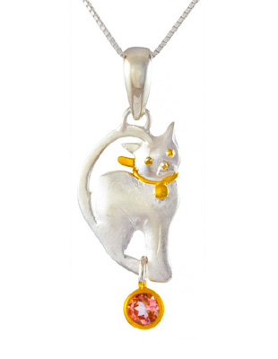 Cat Pendant Sterling Silver