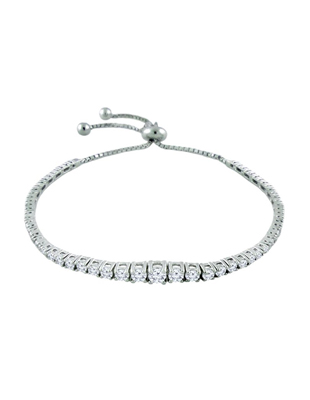 Graduated Diamond  BoloTennis Bracelet