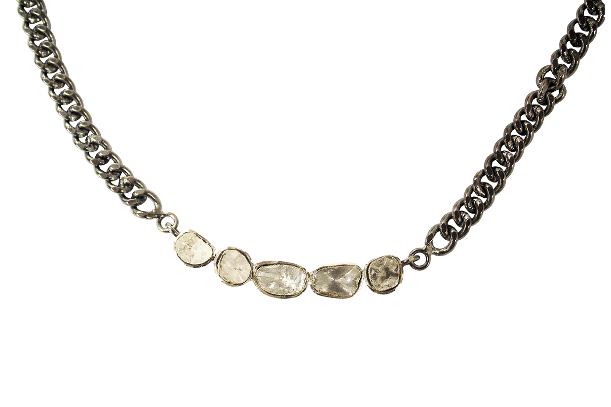 Chain-Link Necklace-With-Diamonds-Gifted-Unique