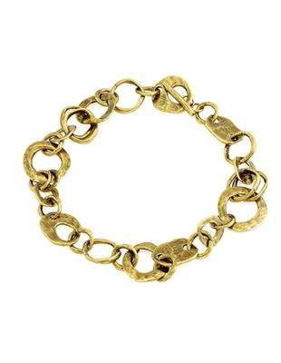 Mixed shape rings chain link necklace
