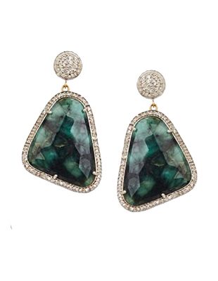Diamond and sapphire earrings (SOLD OUT)