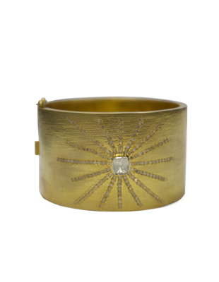 Gold Cuff with Diamonds