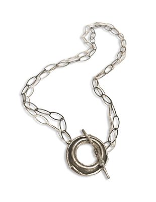 Sterling Silver Toggle Necklace