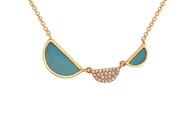 Tuquoise-Gold-Diamond-Earrings