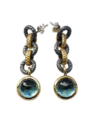 Sterling and blue quartz earrings