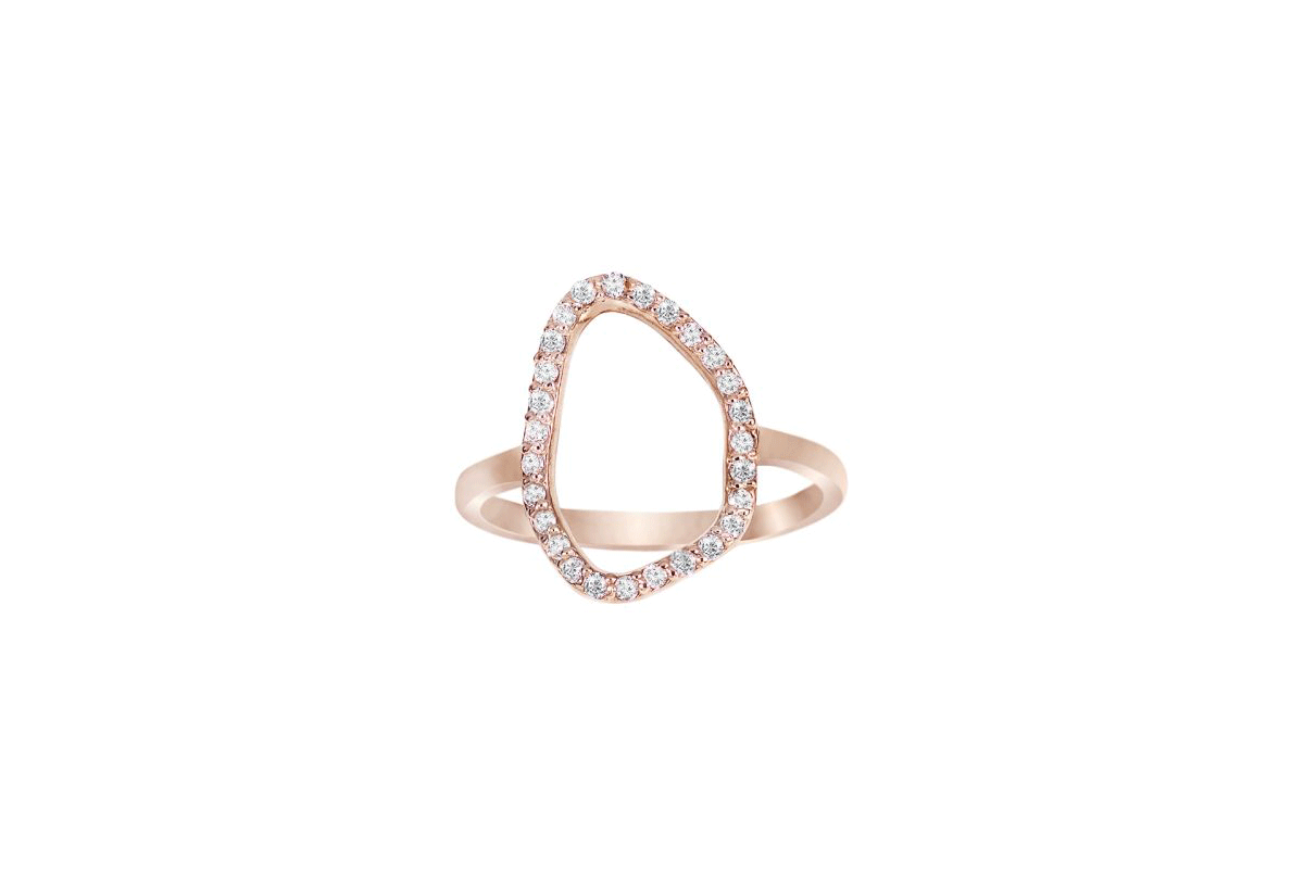 Rose Gold and Diamond Abstract
