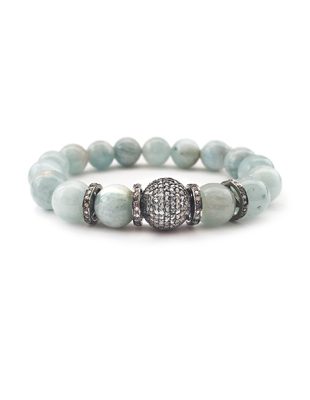 Aquamarine and Diamond Pave Bracelet