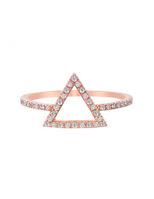 Triangle Diamond Ring $575