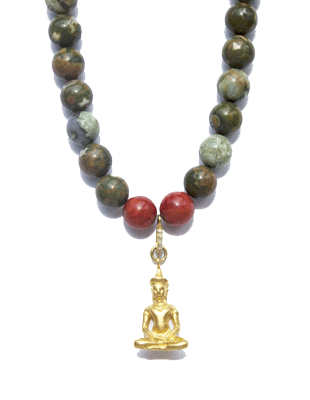 Jasper and coral necklace