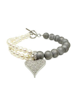 Bridal Bracelet Diamonds Pearls Agate