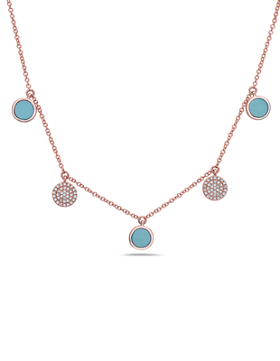 Diamond and Turquoise Necklace