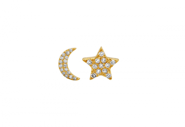 Moon-and-Star-Diamond-Studs-Gifted-Unique