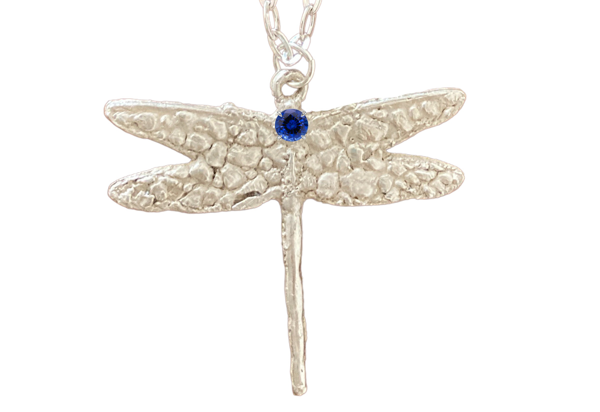 Dragon Fly Sterling with Sapphire