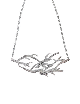 Large Sterling Silver Branch Pendant