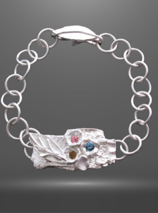 Chain Bracelet with Rainbow Tourmaline