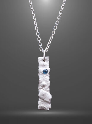 Sterling Silver Pendant with London Blue Topaz